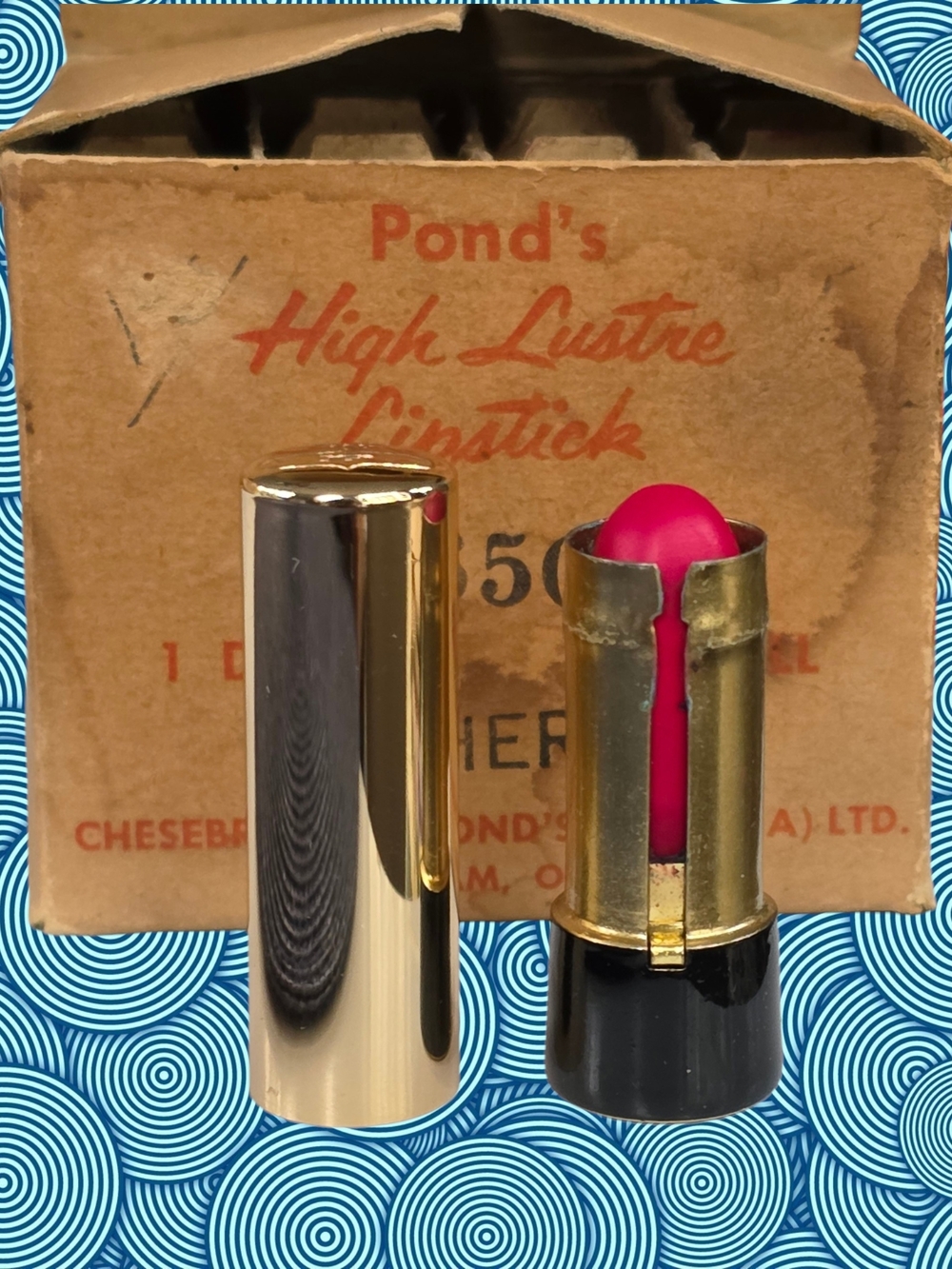 Vintage 1950's Pond's High Lustre Lipstick Dither (1650) Display Only NOS Rare